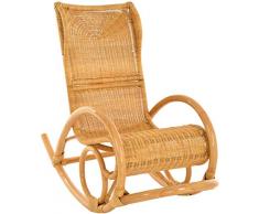 korb.outlet Relaxsessel Schaukelstuhl Luxor aus Rattan in der Farbe Honig/Schaukelsessel modern