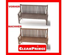 3 x 1 Liter Hartholz Entgrauer Holz Teakholz Bankirai Reiniger Farbe intensivieren Holzgrau grau Holz Möbel Holzstuhl Holzbank Gartenzaun Holzzaun Gartenmöbel Tisch Teak pflege pflegen reinigen sättigen Hartholz Entgrauer Anti