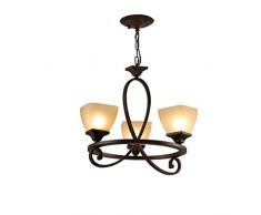 Vintage Pendelleuchte Wohnzimmerlampe Rustikal Designer Esstischleuchte Schwarz Rund Eisen Hängelampe mit Weiß Blumen Glas Lampenschirm Kronleuchter Für Esszimmer Kinderzimmer Ø 53 cm (3-Flammig)