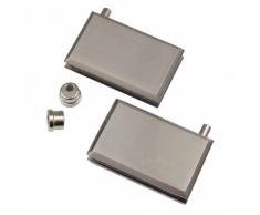 Glastür Scharnier 6mm Edelstahl Optik Türbeschlag Türband Vitrine Glasvitrine