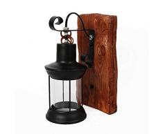 OUKANING Retro Vintage Wandleuchte Wandleuchte Licht Industrielampe Outdoor Holzleuchte Wandleuchte 220V E27 (No Bulb)