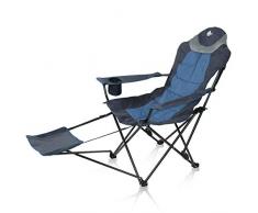 your GEAR Campingstuhl Pineto - XXL Klappstuhl - Stuhl mit Fußauflage und Verstellbarer Rückenlehne
