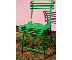 Casa Padrino Gartenstuhl aus Schmiedeeisen 44 cm x 50 cm Gartenmöbel, Farbe:rot