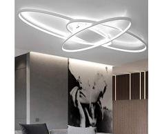 69W Wohnzimmerlampe Dimmbar LED Deckenleuchte Esszimmer Decke Pendelleuchte mit Fernbedienung Esstischlampe Modern Oval Designer Schlafzimmerlampe Landhaus Badezimmer Flur Wohnungs Deko Decken Lampen