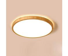 LQRYJDZ Modern Dimmbare 11,8 Zoll runde Holz-Leuchte Decke, Ultra-dünne LED 16W Deckenleuchte-Befestigungs-Erröten-Einfassung Acryl-Deckenleuchte, for Wohnzimmer Schlafzimmer Esszimmer Flur