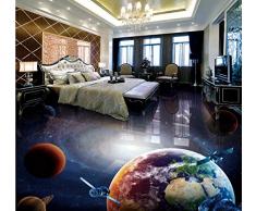 Wandbilder Benutzerdefinierte Universum Galaxie Globus 3D Stereo Badezimmer Wohnzimmer Boden Wandbild Bar Hotel Bodenbelag Tapete-450X300Cm,wallpaper