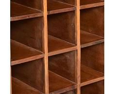 vidaXL Weinregal 16 Flaschen Altholz Weinständer Flaschenregal Weinschrank