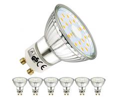 EACLL GU10 LED Neutralweiß 5W Leuchtmittel 4000K 450 Lumen Glühbirnen perfekter Ersetzen 50W Halogen Lampen. Lichtwinkel 120 Grad Neutralweiss Licht Tageslichtweiß Birnen, 6 Pack