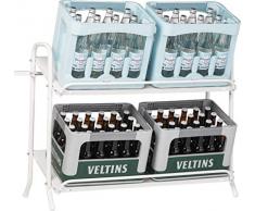 Schulte Regalwelt Getränkekistenregal, Kistenständer und Getränkeregal für bis zu 6 Getränkekisten, 74,5x95x40cm