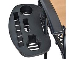 Klappbarer Lehnstuhl Ohne Schwerkraft Mit Getränkehalter Zubehörfach,Mittagspause Klappbarer Loungesessel Großes Tablett, Tragbares Loungesesselzubehör Universelles Hochwertiges Tablett