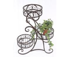 DanDiBo Blumentreppe Metall Braun Rund 65 cm mit 3 Körbe Blumenständer 12556 Beistelltisch Pflanzenständer Blumensäule