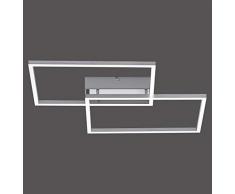 Design LED Decken Leuchte Wohn Zimmer Flur Lampe CCT FERNBEDIENUNG silber Leuchten Direkt 14018-55