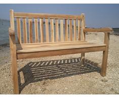 Home-Feeling Massive Teakbank 2-Sitzer Gartenbank 120 cm Holzbank Parkbank Teak Bank