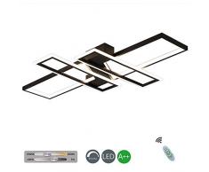 YANXY LED Deckenleuchte Wohnzimmer lampen Dimmbar Deckenlampe Hängeleuchte Modern Eckig Designer Fernbedienung Leuchen Metall Acryl Schirm Decke Wohnzimmerlampe Esszimmerlampe Esstischlampe Badlampe