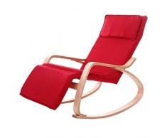 Yuany Sun Loungers Rocker Schaukelstuhl Sessel für Erwachsene Kindergarten Garten oder Terrasse | Comfort Relax Lounge Chair Liege mit Fußstütze und gepolstertem Kissen Design im Wohnzimmer Balkon