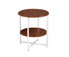 Beistelltische, Tische Hochglanz-Couchtisch-Set Satztische Couchtisch aus Holz Beistelltische für das Wohnzimmer, multifunktionaler Beistelltisch (Farbe: Braun + Weiß, Größe: 40 * 40 * 47 cm)