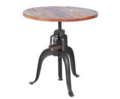 Inter Link 85300460 Esszimmertisch Esstisch Küchentisch 75 cm rund Mango Metall Tisch Design shabby