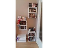 3er Set weiße Kiste für Schuh-und BücherregalQuer - Kistenregal Regalkiste Regal Schuhregal Bücherregal Obstkistenregal - Mittelbrett Einlegeboden Zwischenbrett 50x40x30 cm