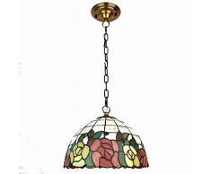 Vintage Style Pendelleuchten Mediterrane Kreative Buntglas Kronleuchter Wohnzimmer Höhe Verstellbare Hängelampen Handgefertigte Lampenschirm Loft Hängelampe Küchenbar Cafés E27