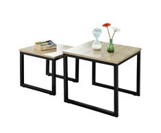 SoBuy® FBT42-N 2er Set Couchtisch Beistelltisch 2-teilig Satztisch Sofatisch Kaffeetisch Tisch-Set
