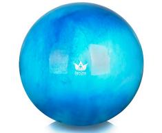 ZenBall Gymnastikball 55 cm inkl. Luftpumpe & Maßband I Premium Sitzball mit Gratis E-Book & Workout-Guide I Balance Ball für Reha, Sport, Büro, Yoga und eine aufrechte Haltung (Beautiful Blue)