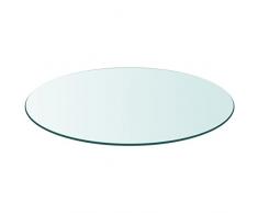 Festnight- Glas Tischplatte Rund ? 70cm Glasplatte Glastisch Ersatzteil Tischplatte aus GEH?rtetem Glas Transparent