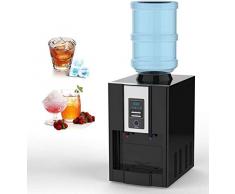 Xyfw Automatische Eismaschine, Tragbarer Kleiner Elektrischer Eiswürfelbereiter Mit Arbeitsplatte, 12-15 Kg / 24 H, Für Den Heimgebrauch Küchenbars Coffee Shop Manuell Wasser Hinzufügen,Schwarz