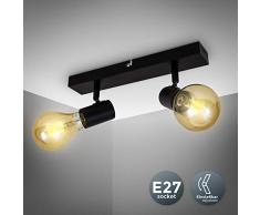 Vintage Deckenleuchte I Retro Deckenlampe I 2-flammig I E27 I Landhausstil I Deckenstrahler I schwenkbar I ohne Leuchtmittel