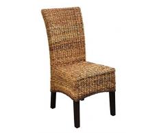 KMH®, Rattanstuhl Banana aus dickem Bananengeflecht ohne Armlehnen (#205020)