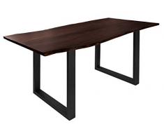 MASSIVMOEBEL24.DE Baumtisch Akazie 180x90x76 braun Beine anthrazit matt Freeform 3