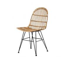 animal-design Rattanstuhl VIVI (60003) Korbstuhl Flechtstuhl modernes Design Esszimmer Küche Bistro Balkon Terrasse