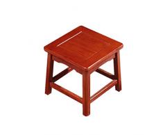 BTTNW Kleiner Stuhl Niedriger Hocker Antik Small Square Hocker Verwendet im Wohnzimmer und Flur Holzstuhl (Farbe : Red, Size : 28x28x28cm)