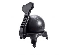 LOCGFF Kugelstuhl, geeignet für Büros, Heim oder Fitnessstudio, schwarz, mit Pumpe. Sie können Yoga und andere Sportarten tun. Yoga Ball Chair.