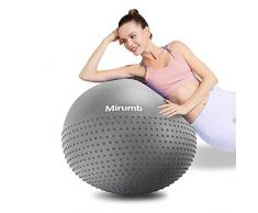 Mirumb Gymnastikball, Anti Burst Gymnastikball 75CM 65CM 55CM mit Pumpe Pilates Ball Sitzball für Yoga, Schwangerschaft, Büro, Balance Stuhl, Fitness