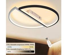 LED Deckenleuchte I CBJKTX Deckenlampe 55cm 53W dimmbar mit Fernbedienung Wohnzimmerlampe Eisen Kronleuchte Kinderzimmer Lampe Esszimmerlampe Schlafzimmerlampe Badezimmerlampe Flurlampe