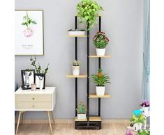 WZBL Blume Stand Regal Pflanze Topf Display Bambus Holz Topf Rack Garten Terrasse Regale Leiter Kräuter Regal Lagerregal,D