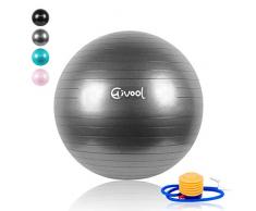 Hivool Gymnastikball(55cm/65cm/75cm/85cm) Explosionssicherer Schlupf Fitness Ball, Balance Training Ball & Sitzball,Yogaball, Pilates-ball Maximalbelastbarkeit bis 500kg inklc Schnelle Pumpe.