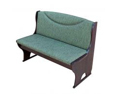 Pharao24 Stauraumbank in Grün und Nussbaum 120 cm