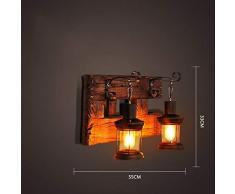 ZHYXZ Wandleuchte Creation Cleaner Kindle Tischbar, Hotel-CAF Eacute-Gangway-Lampen; Wandleuchte Durable Style Eisen Holz Wandleuchte Dekoration Craze (Stil: # 1),# 4