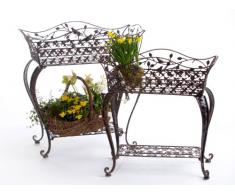 DENK Blumenständer 18216 Blumenbank Avis 2 Set Schmiedeeisen Blumenregal