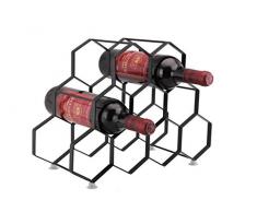 Kitchenista 9 Flaschen Weinregal Ständer - freistehender Weinflaschenhalter - Zeitgenössisches einzigartiges Design Keine Montage erforderlich