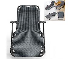 ZDYLM-Y Relax-liegestuhl Klappbar mit Kopfstütze, Klapp Lehnstuhl Außen Verstellbarer Rückenlehne Garten Sonnen Bett Liegende, für Patio Deck