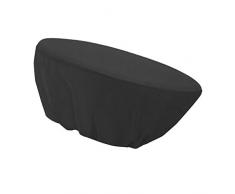 joyMerit WASSERDICHT Garten Patio MÖBELABDECKUNG Rattan TISCHE RUNDER AUSSENBEREICH - Schwarz