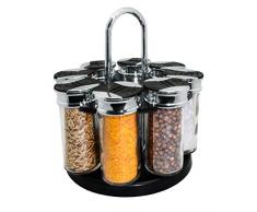 NERTHUS FIH 381 Gewürzkarussell, 8 Gläser, transparent, ursprüngliche, durchsichtig