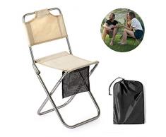 DASGF Angelstuhl Faltstuhl,Campingstuhl Klappstuhl,Strandklappstuhl,Leichter Klappstuhl,RüCkenlehne Faltend Kleine Mazza,Ideal FüR Camping/Wandern/Reisen/Jagd/Angeln