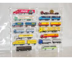 Sammelvitrine aus Acrylglas für Wiking Trucks SL008 Rückwand Schwarz