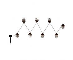 Design LED Solar Leuchte Lichter Kette Laternen IP44 Außen Beleuchtung Hänge Lampen Globo 33059-8