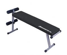 ScSPORTS Hantelbank klappbar, Trainingsbank Verstellbar, Sit-up Bank mit Beinfixierung, Extra Lang, Schwarz