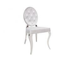 DuNord Design Esszimmerstuhl Barockstuhl 2er Set grau silber LOUIS Barock Design Samt Stuhl