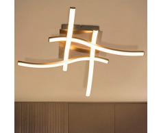COSTWAY LED Deckenleuchte modern, 4 flammig Deckenlampe für Schlafzimmer, Wohnzimmer und Esszimmer / 4x3,6W / 2700K / 1300LM / 25000H / A+